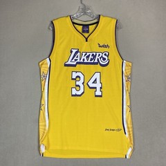 Los Angeles Lakers Jersey Mens XL Yellow #34 Shaquille O&rsquo;neal NBA Sleeveless Top