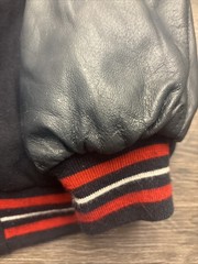 VTG Boston Red Sox Reversible Bomber Varsity Jacket JH Design Black Navy XL