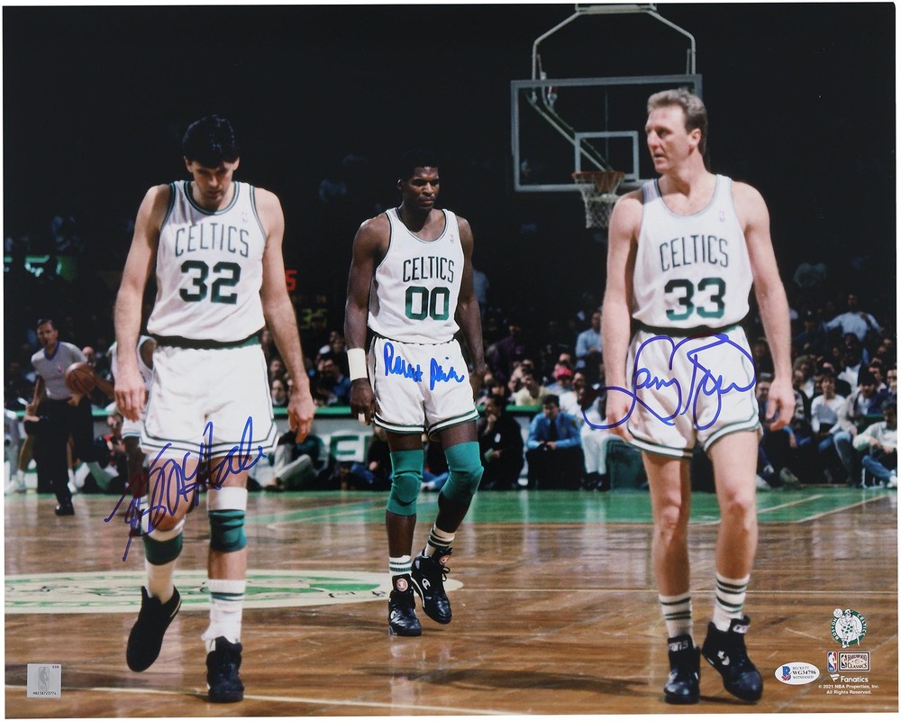 Larry Bird, Robert Parish & Kevin McHale Boston Celtics Signed 16&Prime; x 20&Prime; Photo