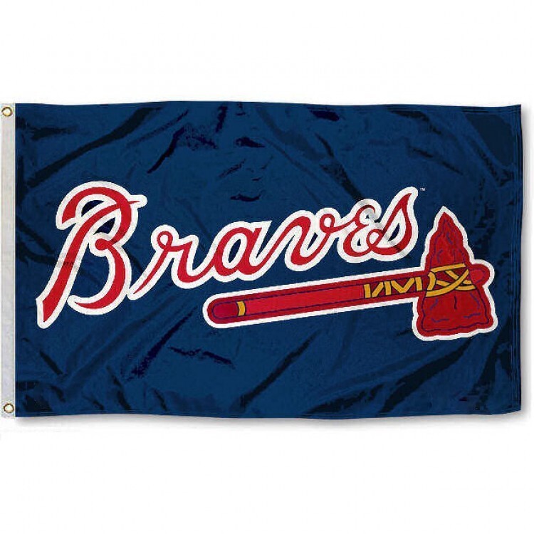 ATLANTA BRAVES 3&rsquo;X5&prime; FLAG/BANNER **100% FULL COLOR ON BOTH SIDES OF THE FLAG**