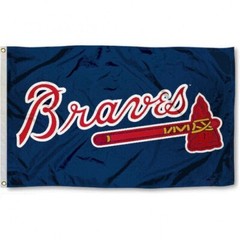 ATLANTA BRAVES 3&rsquo;X5&prime; FLAG/BANNER **100% FULL COLOR ON BOTH SIDES OF THE FLAG**