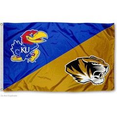 Kansas vs Missouri House Divided 3×5 Flag and Banner