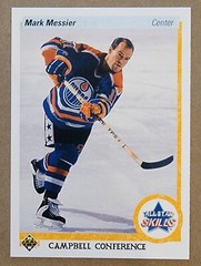 1990-91 Upper Deck Hockey Card Mark Messier Edmonton Oilers #494