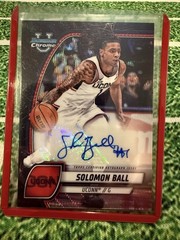 2024-25 Bowman Chrome Autograph Solomon Ball #87 Black Wave Refractor (RC)