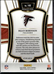 2025 Panini Select #148 Bijan Robinson Red and Blue Prizm Shock