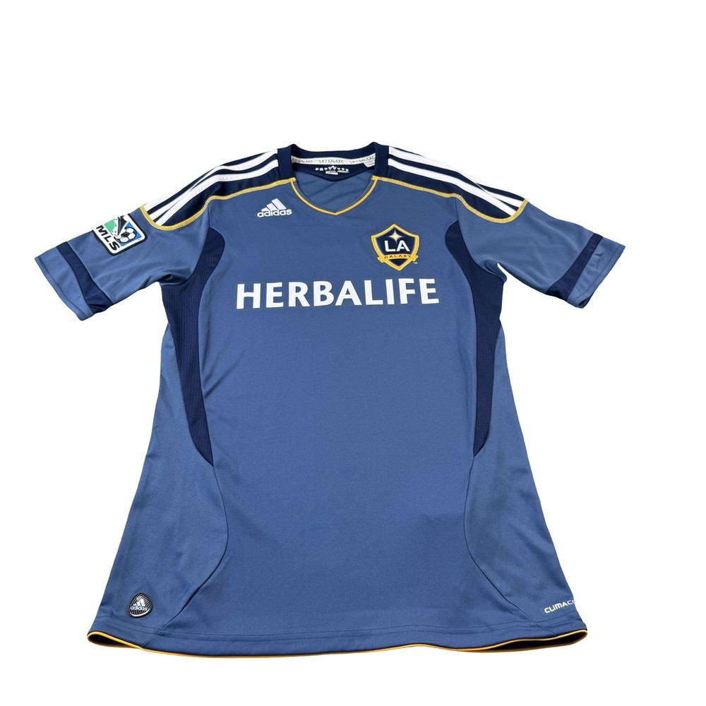 2010 LA Galaxy Herbalife Adidas Soccer Jersey Small Blue MLS Climalite Retro