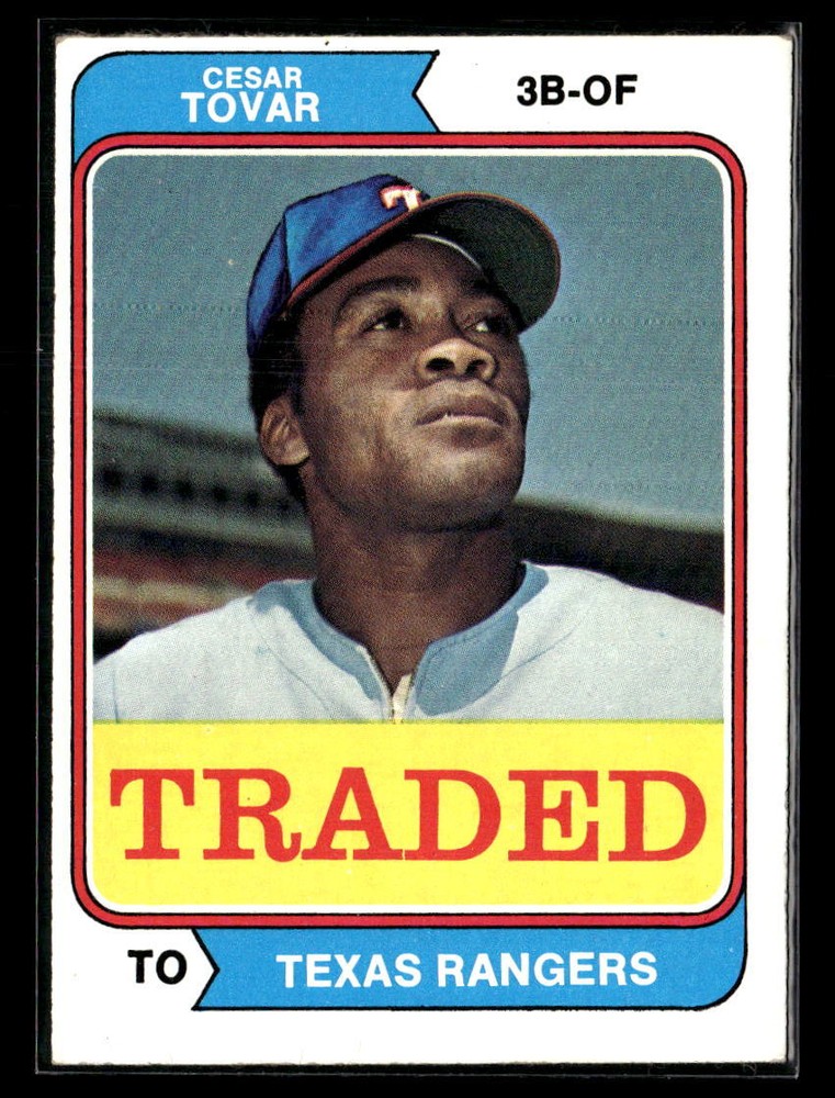 1974 Topps Traded #538T Cesar Tovar – NM/MT+ Set Break!
