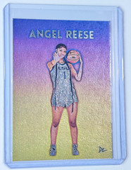 Angel Reese Platinum Limited Edition Artist Signed « LSU Tigers » Trading Card 1/1