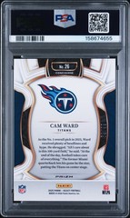 2025 Select Red Prizm /99 Concourse 26 Cam Ward RC PSA 10 Titans POP 3 #69/99