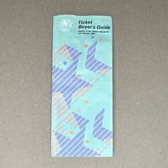 Los Angeles 1984 Olympics Ticket Buyer&rsquo;s Guide Blue Purple Pink Souvenir