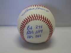 FRANK HOWARD AUTOGRAPHED SPECIAL INSCRIPTION BASEBALL COA FR SHIPING