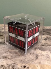 WWE RAW IS WAR Microphone Cube Attitude Era Wrestling Memorabilia