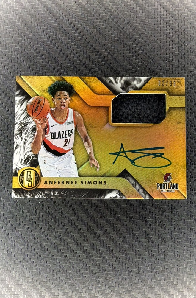 2018-19 Panini Chronicles Gold Stand. Anfernee Simons #GS-ASM /99 Patch (AU,RC)