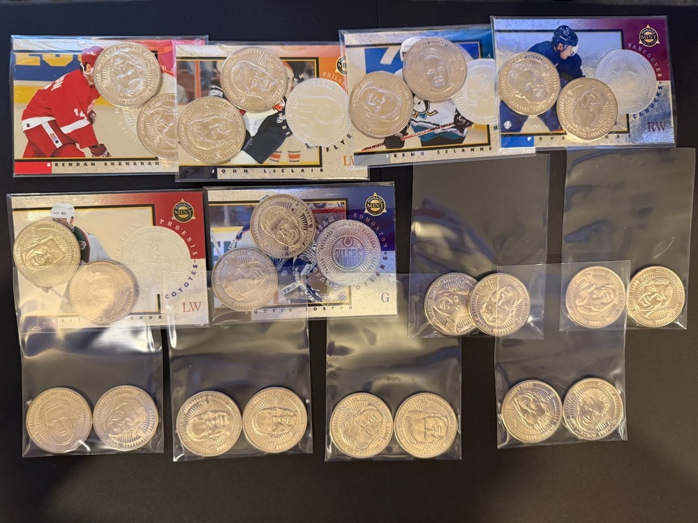 1997 Pinnacle Mint Collection – NICKEL SILVER & PROOF Coins and Cards – Read Des