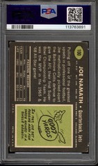 1969 Topps #100 Joe Namath PSA 3 Vintage HOF Football Card (3891)