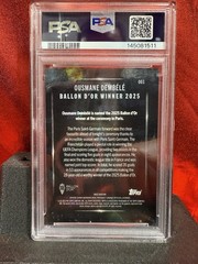 2025 Topps Now Ballon d’Or #1 Ousmane Dembele Image Variation PSA 9