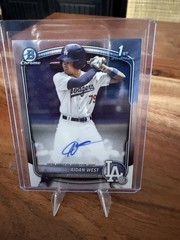 Aidan West 2025 Bowman Draft 1st Bowman Chrome Auto Autograph #CPA-AWE Dodgers
