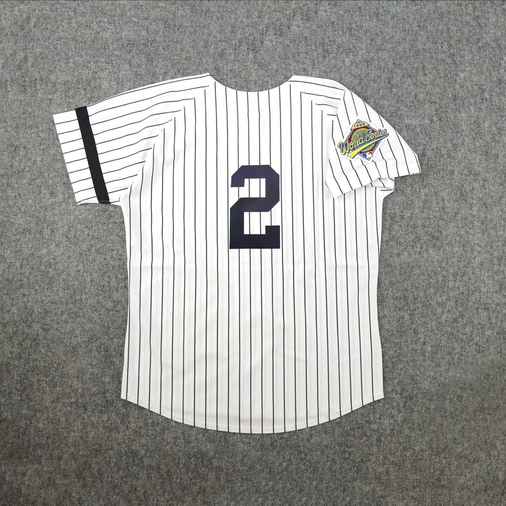 Derek Jeter 1996 New York Yankees World Series Men&rsquo;s Home Cooperstown Jersey