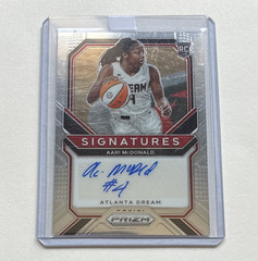 Panini 2021 Prizm WNBA Aari McDonald RC Auto Atlanta Dream Signatures SG-AMC