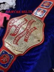 NWA Television heavyweight Championship Belt ,4mm Zinc,Nikal Plated,real Leather