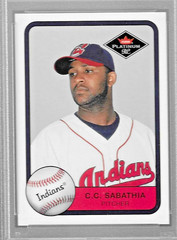 2001 FLEER PLATINUM BASEBALL CARD #319 HOF CC SABATHIA RC PSA 10 POP 3 INDIANS