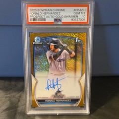 Bowman Chrome 2023 Ronald Hernandez CPA-RH Gold Shimmer 43/50 Auto PSA 10