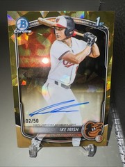 Ike Irish 2025 1st Bowman Auto Gold Sapphire /50 Au Rc Orioles (CPA-II)