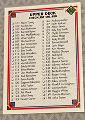 1991 Upper Deck NFL Checklist Lot – 101-200 #200 & 401-500 #500 – Unchecked