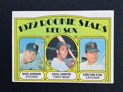 1972 Topps Rookie Stars #79 Carlton Fisk Cecil Cooper Mike Garman RC Red Sox
