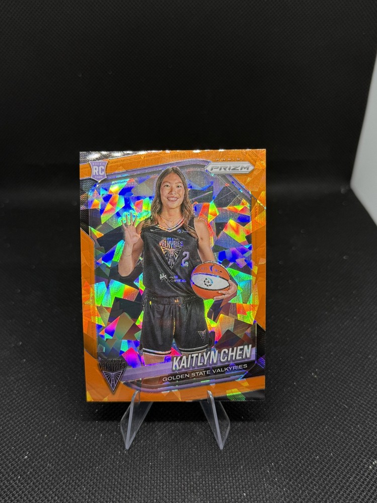 2025 Panini Prizm WNBA #143 Kaitlyn Chen Orange Ice Prizms