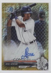 2017 Bowman Chrome Prospect Gold Shimmer Refractor 25/50 Jose Azocar Auto 3pb