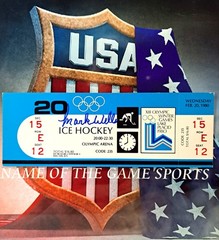 Miracle On Ice Mark Wells Signed 1980 Winter Olympics Hockey Ticket Section #15
