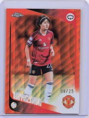 2025-26 Topps Chrome UEFA Women&rsquo;s Hinata Miyazawa Orange Wave /25