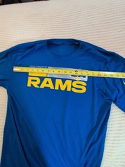 NIKE NFL Los Angeles Rams Dri-FIT Long Sleeve Shirt Blue/Yellow Size Men&rsquo;s L