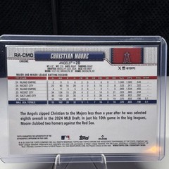 2026 Topps Chrome CHRISTIAN MOORE RC Rookie Card On Card Autograph LA Angels