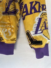 ProStandard Los Angeles Lakers Satin Jacket Mens Small Purple Square Lining NBA