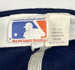 VTG 1960s MLB SMALL Navy Wool Blend Felt Minnesota Twins BASEBALL CAP USA Flaws