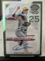 2025 Panini Prospect Edition – Cade Obermueller #98 Green Prizm Signatures (AU,