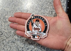 Vtg Baltimore Orioles Cal Ripken Jr. Commemorative Woven Patch. MLB. Iron On. 3&Prime;