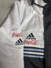 Argentina Jacket Mens Large Black White Soccer Adidas Coca Cola AFA Windbreaker