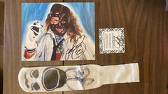 Authentic WWE Mick Foley Signed « Mr Socko » Sock+ Auto 8×10 +COA Mankind WWF