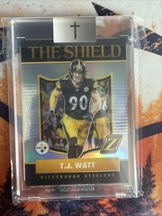 2024 TJ Watt Zenith The Shield Prizm Insert #25 Case Hit Pittsburgh Steelers SSP