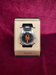 New York Mets « Guard » Watch Mens Black Band (NEW but may need battery)