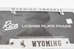 Wyoming Cowboys Rico Industries 12&Prime; x 6&Prime; Chrome Glitter License Plate Frame