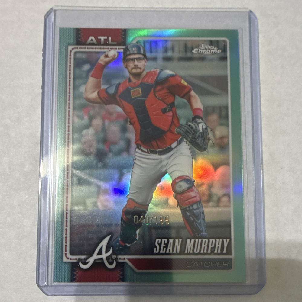 Topps 2026 Topps Chrome #212 Sean Murphy Aqua Refractor 04/99 Braves