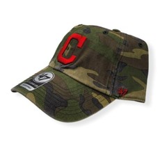 &rsquo;47 Cleveland Indians Clean Up Camo Adjustable Strap Hat Dad Cap