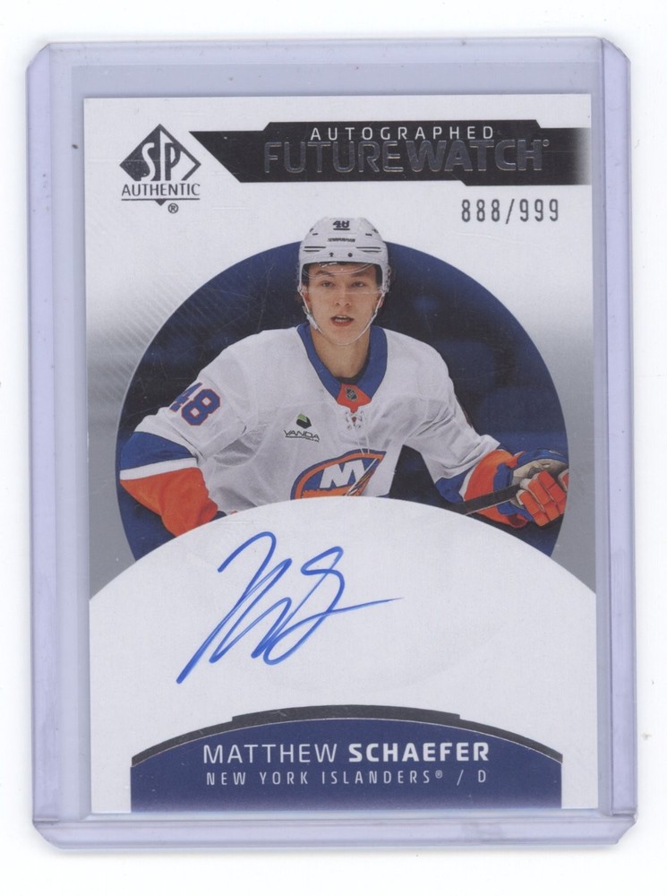 MATTHEW SCHAEFER 2025-26 SP AUTHENTIC FUTURE WATCH ROOKIE AUTO /999 RC Q1887