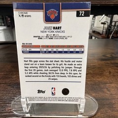 Topps Chrome 2025-26 Josh Hart X-Fractor #72 New York Knicks