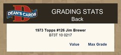 1973 Topps #126 Jim Brewer Dodgers 6 – EX/MT