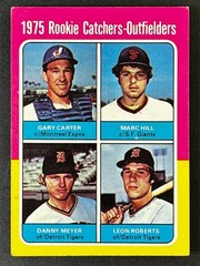 1975 Topps Baseball Rookie Catchers-Outfielders Gary Carter, Dan Meyer #620 RC